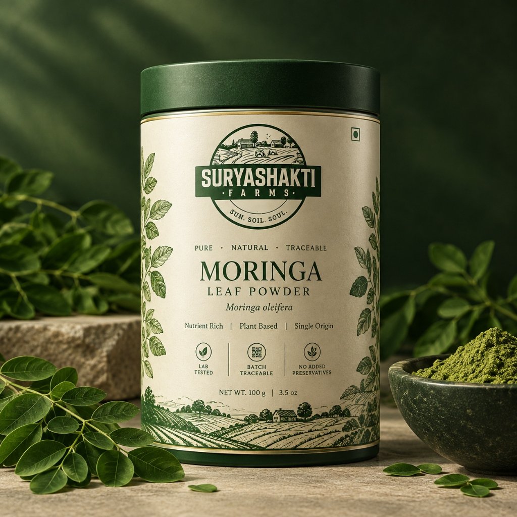 Suryashakti Farms Premium Moringa Leaf Powder